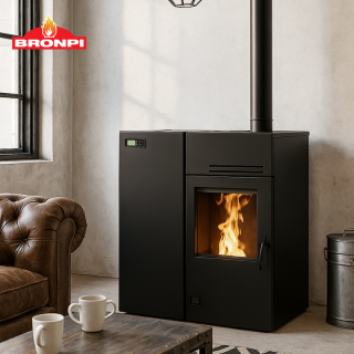 Poêle mixte bois et granulés hybride - BRONPI
