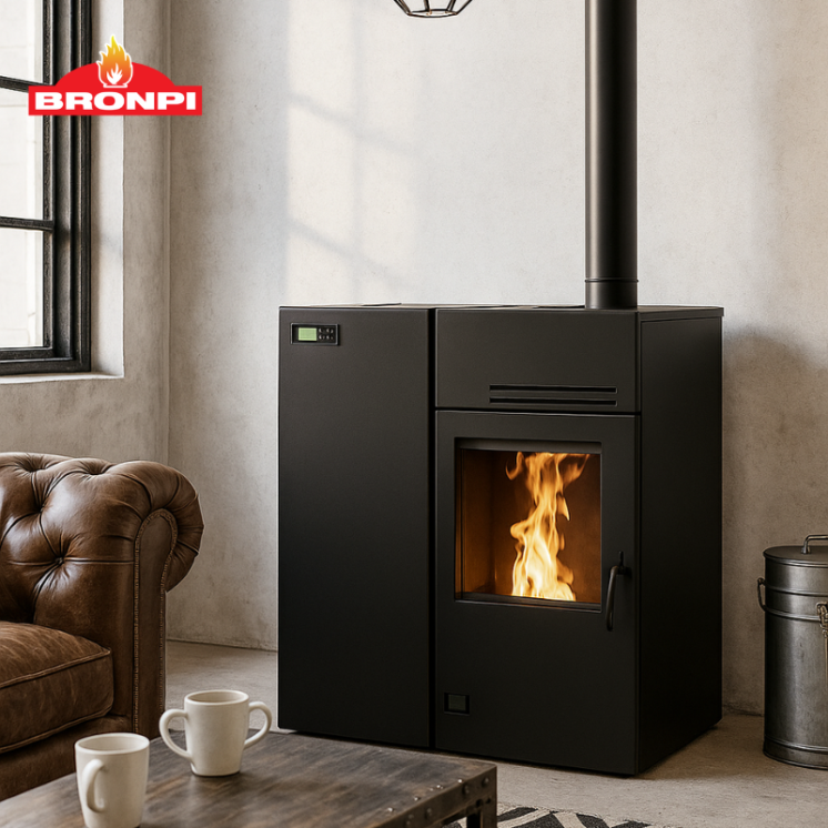 Poêle mixte bois et granulés hybride - BRONPI