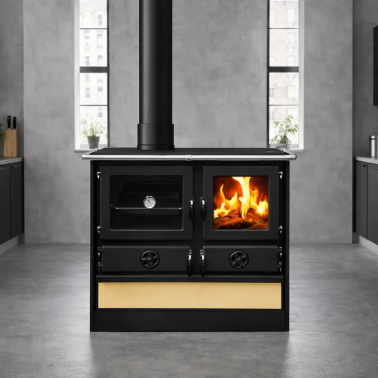 Cuisinière à bois Magnum Thermo MBS en fonte vue de face