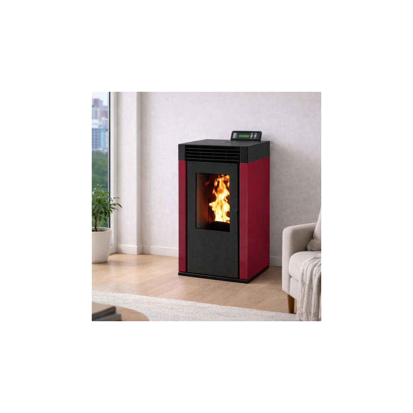 Poêle à pellet étanche 8 kW MARINA | Rendement 93,8% EMAFLAM