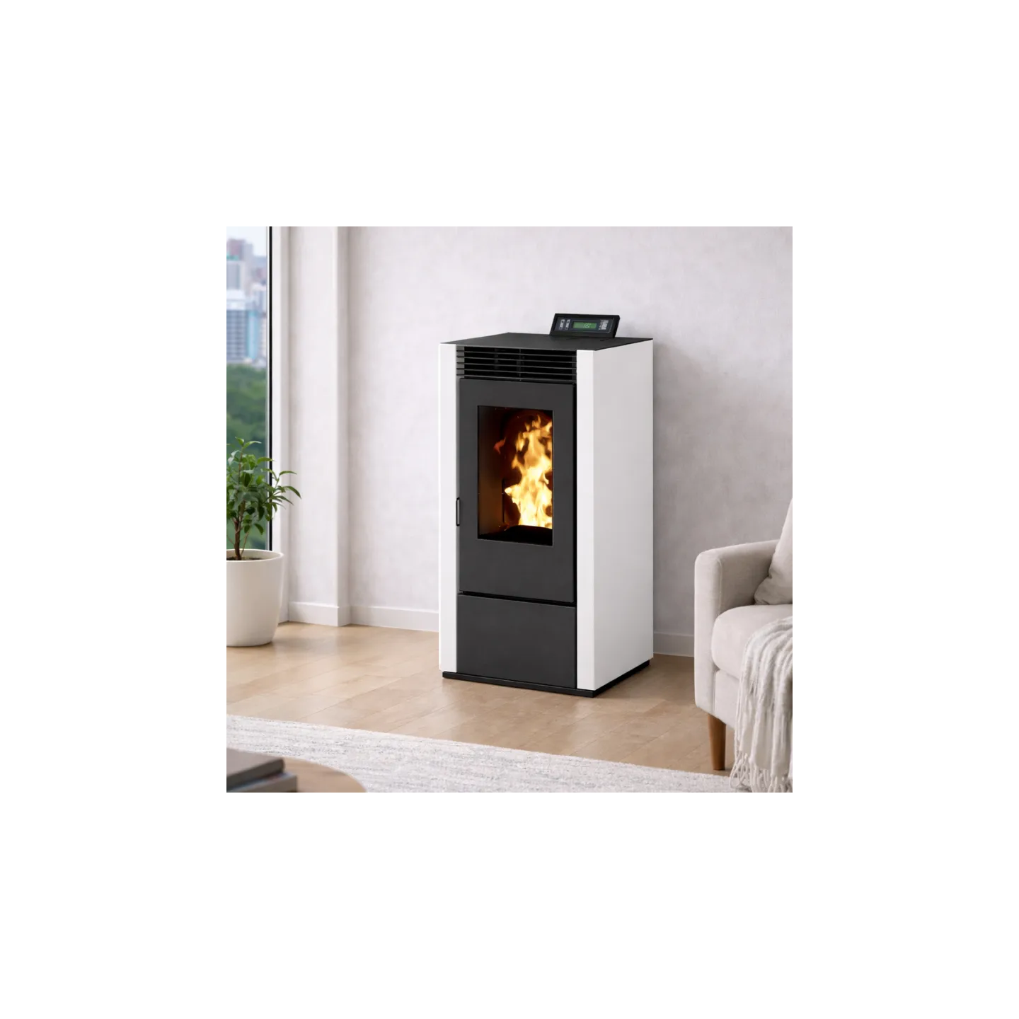 Poêle à pellet 11 kW étanche MARINA | Économique & autonomie 35h