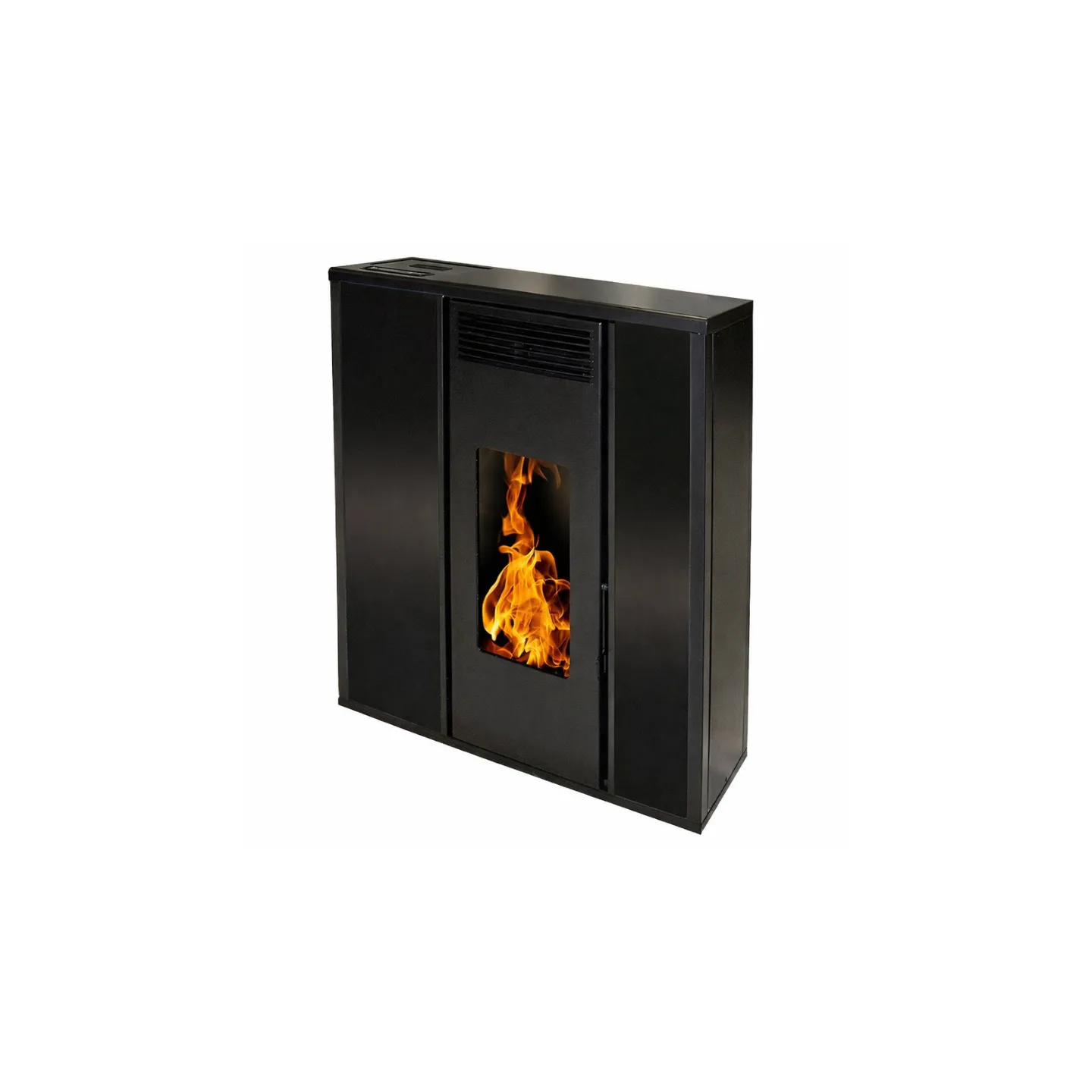 Poêle à pellet TESSA 10 noir vue produit isolé – chauffage performant