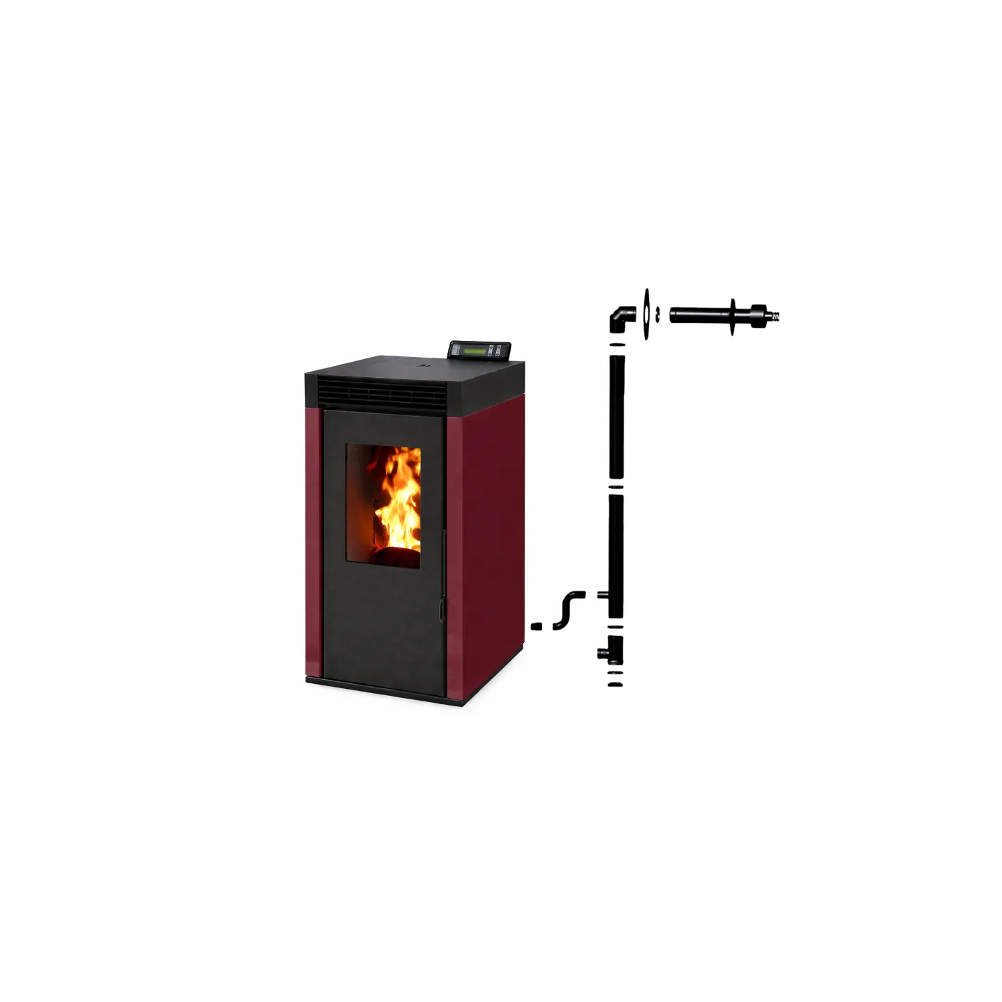 Poêle à granulés MARINA 6 étanche + kit ventouse façade | EMAFLAM