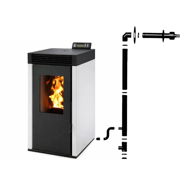Pack poêle à pellet étanche 8 kW MARINA + kit ventouse façade