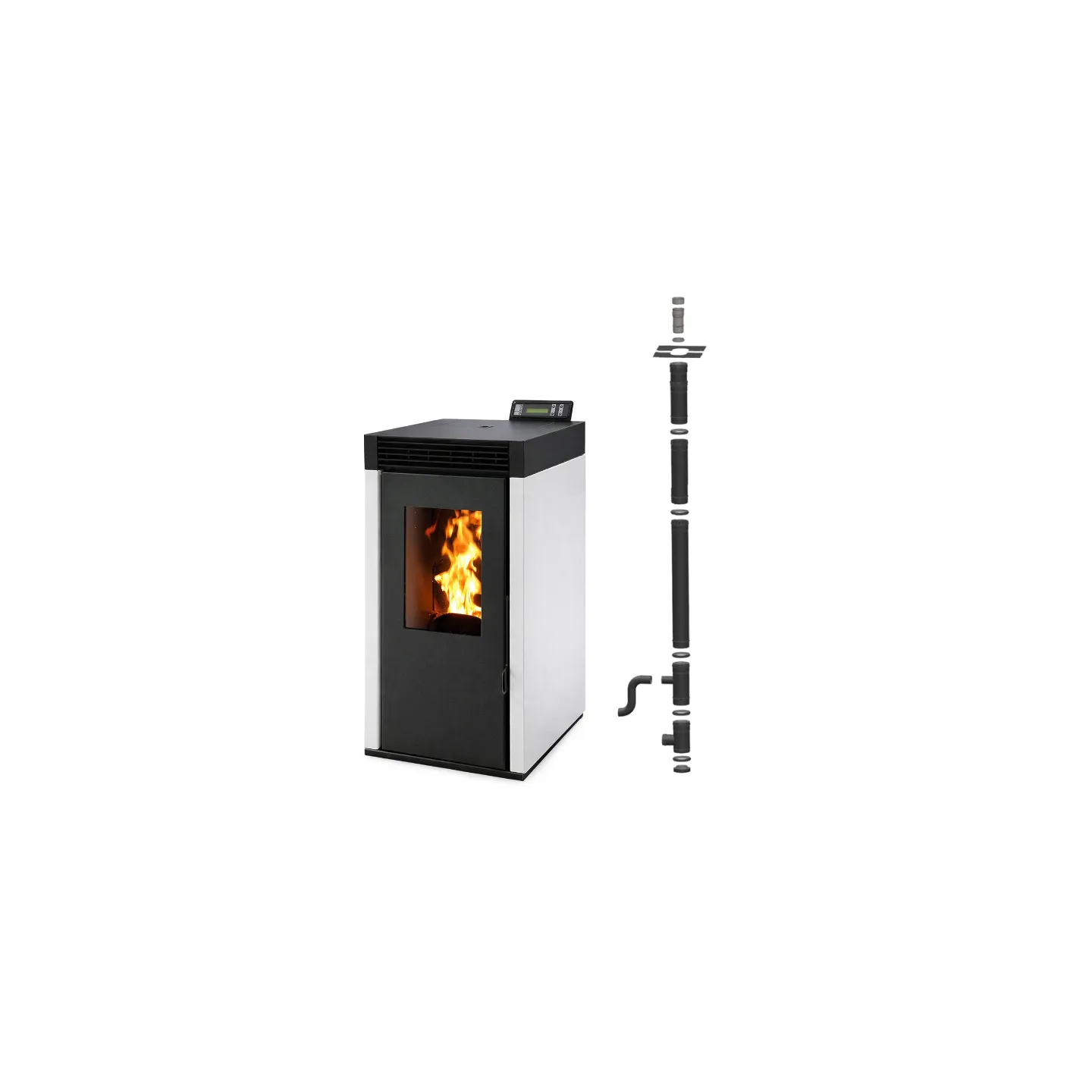 Pack poêle à pellet étanche 8 kW MARINA + kit conduit Ø80/125 |