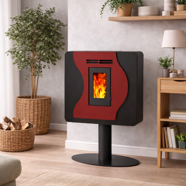 Poêle à granulés CORINA 6 Étanche | Compact, design et performant
