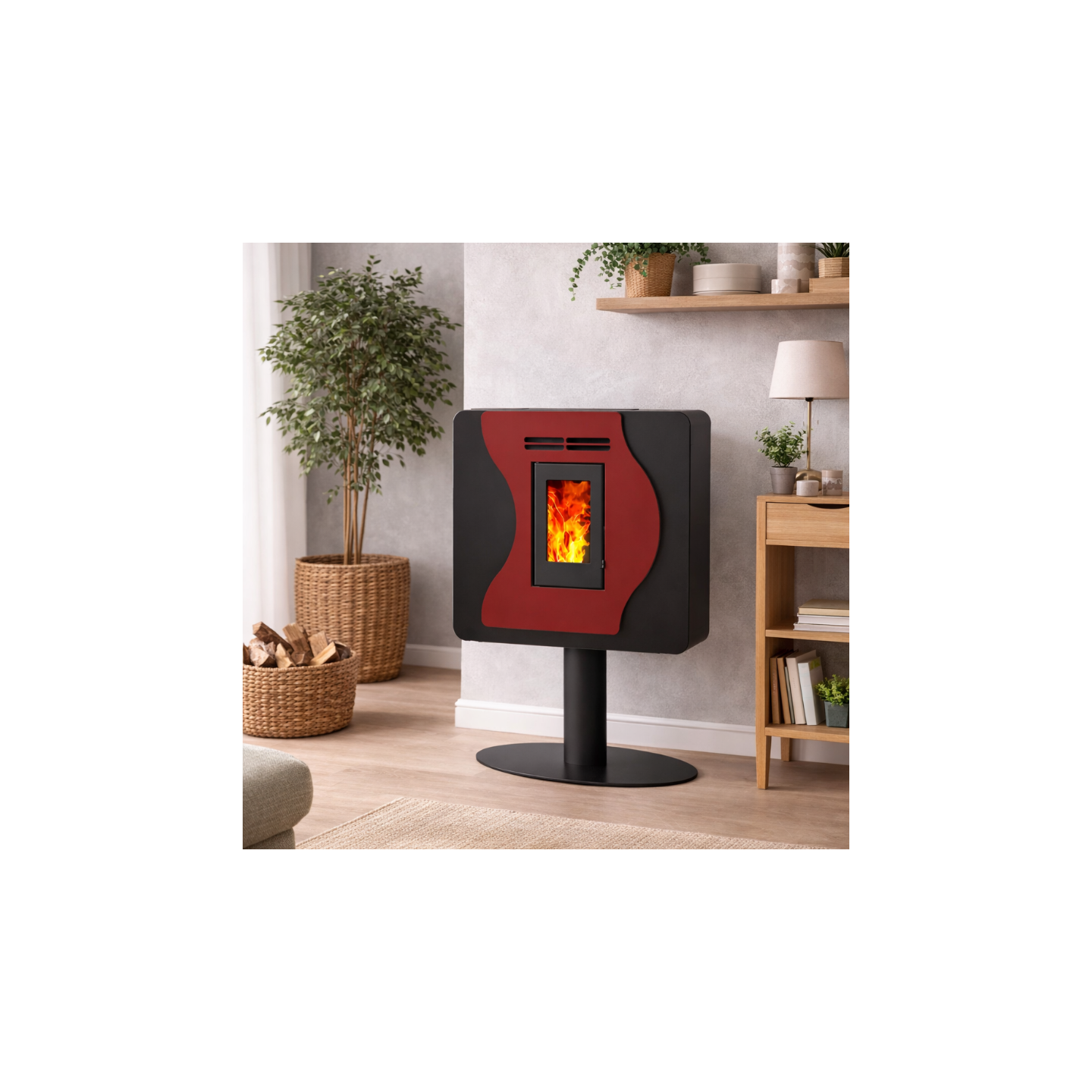 Poêle à granulés CORINA 6 Étanche | Compact, design et performant