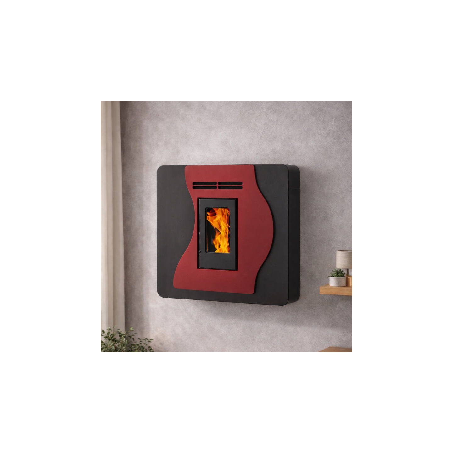 Poêle à granulés mural CORINA 6 Étanche | Compact, design et 6 kW