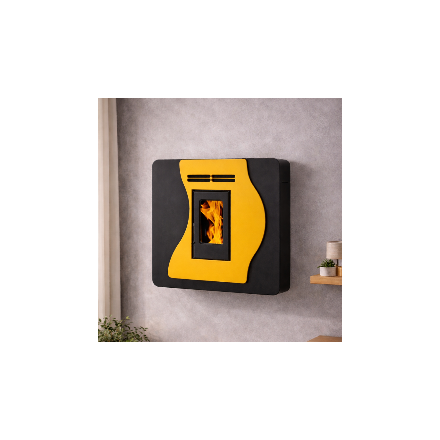Poêle à granulés mural CORINA 6 Étanche | Compact, design et 6 kW