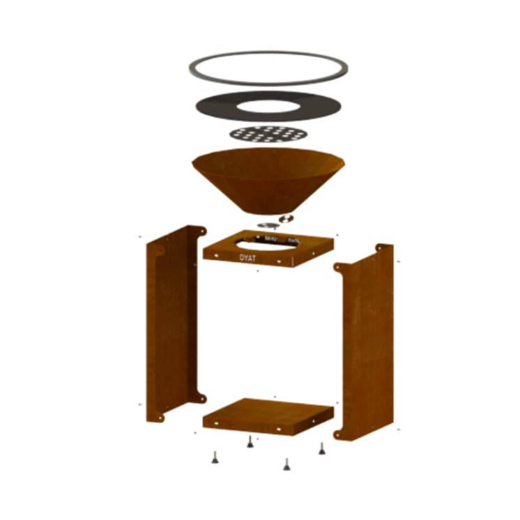 Brasero plancha B.B.O 58 Oyat – Compact & feu de bois