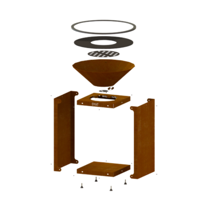 Brasero plancha B.B.O 68 Oyat – Barbecue feu de bois
