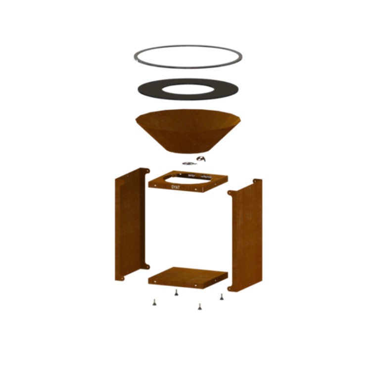 Brasero plancha B.B.O 78 Oyat – Grande cuisson feu de bois