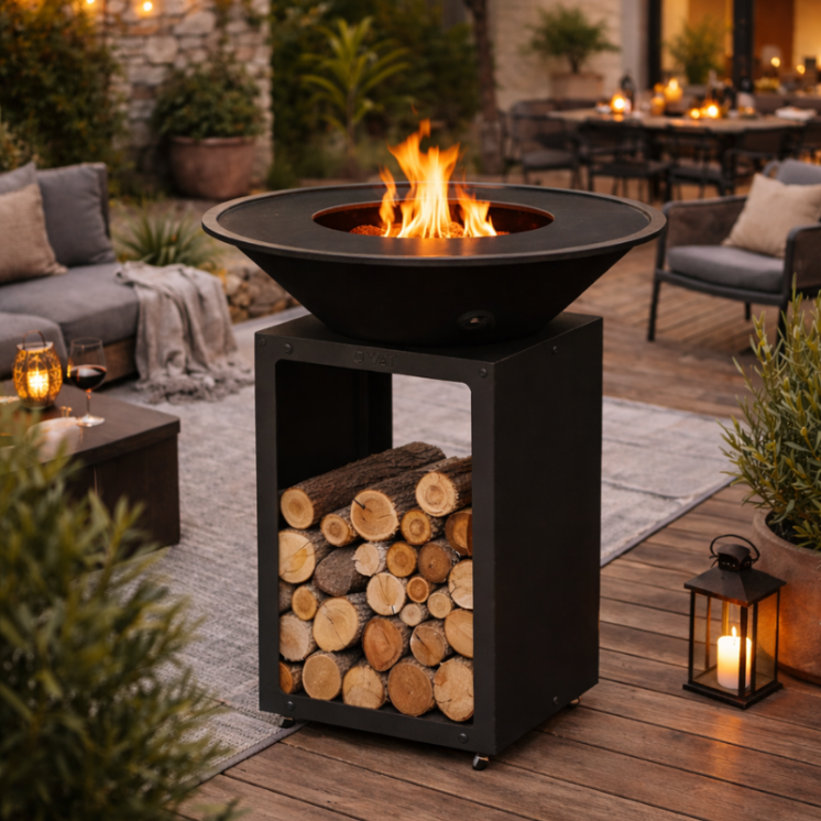 Brasero plancha B.B.O 78 Oyat – Grande cuisson feu de bois