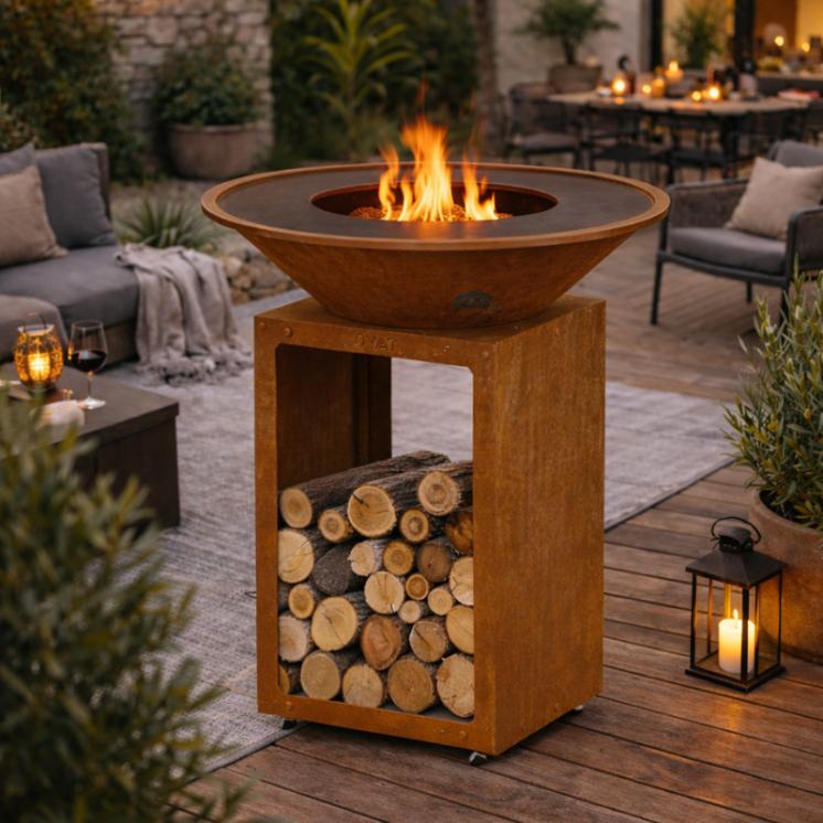 Brasero plancha B.B.O 78 Oyat – Grande cuisson feu de bois