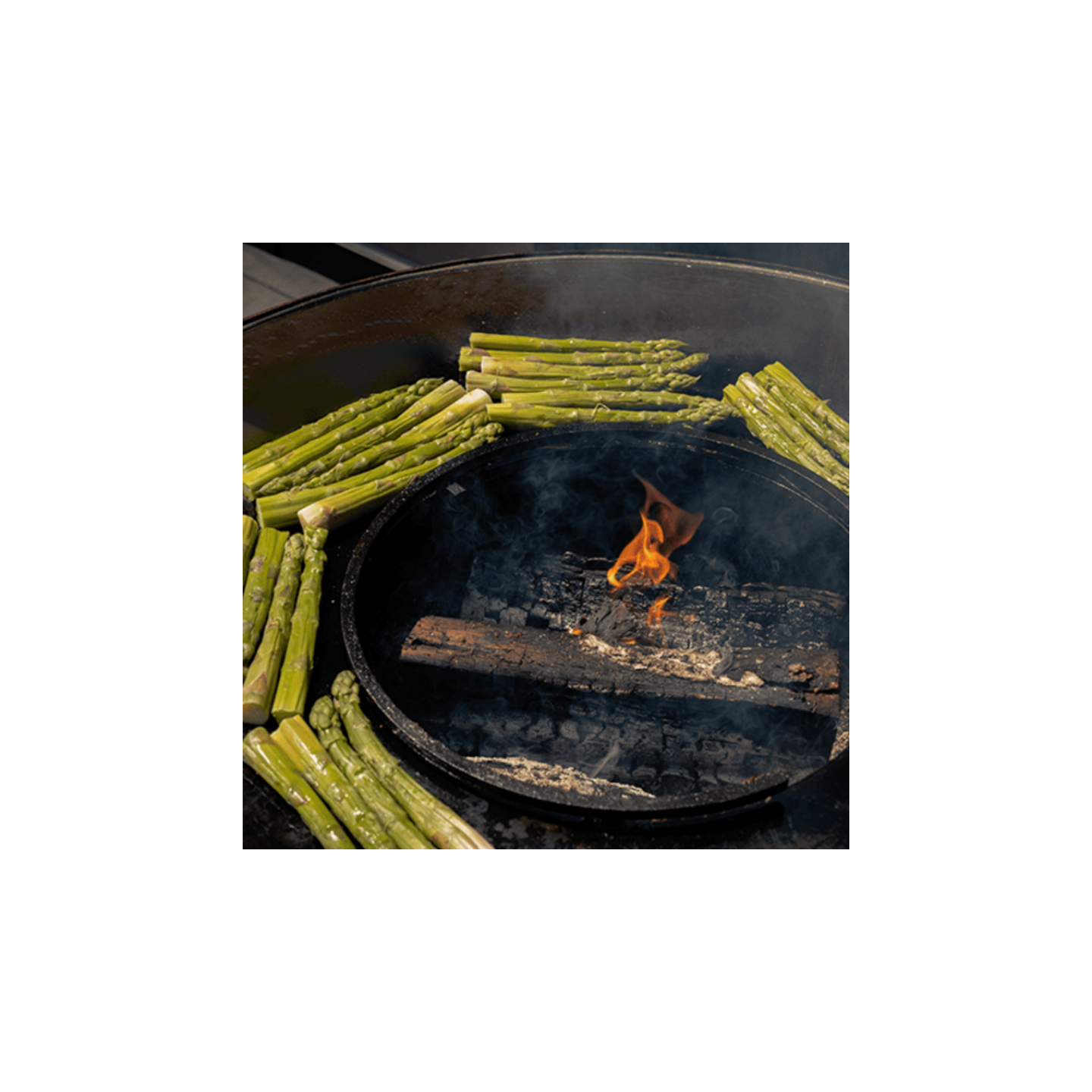 Rebord de rétention OYAT pour brasero – cuisson maîtrisée