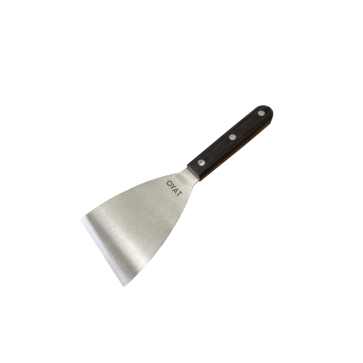Spatule plate OYAT pour brasero – nettoyage et cuisson facile