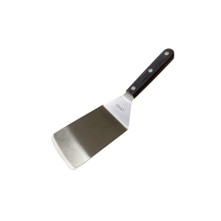 Spatule coudée OYAT inox – précision pour cuisson brasero