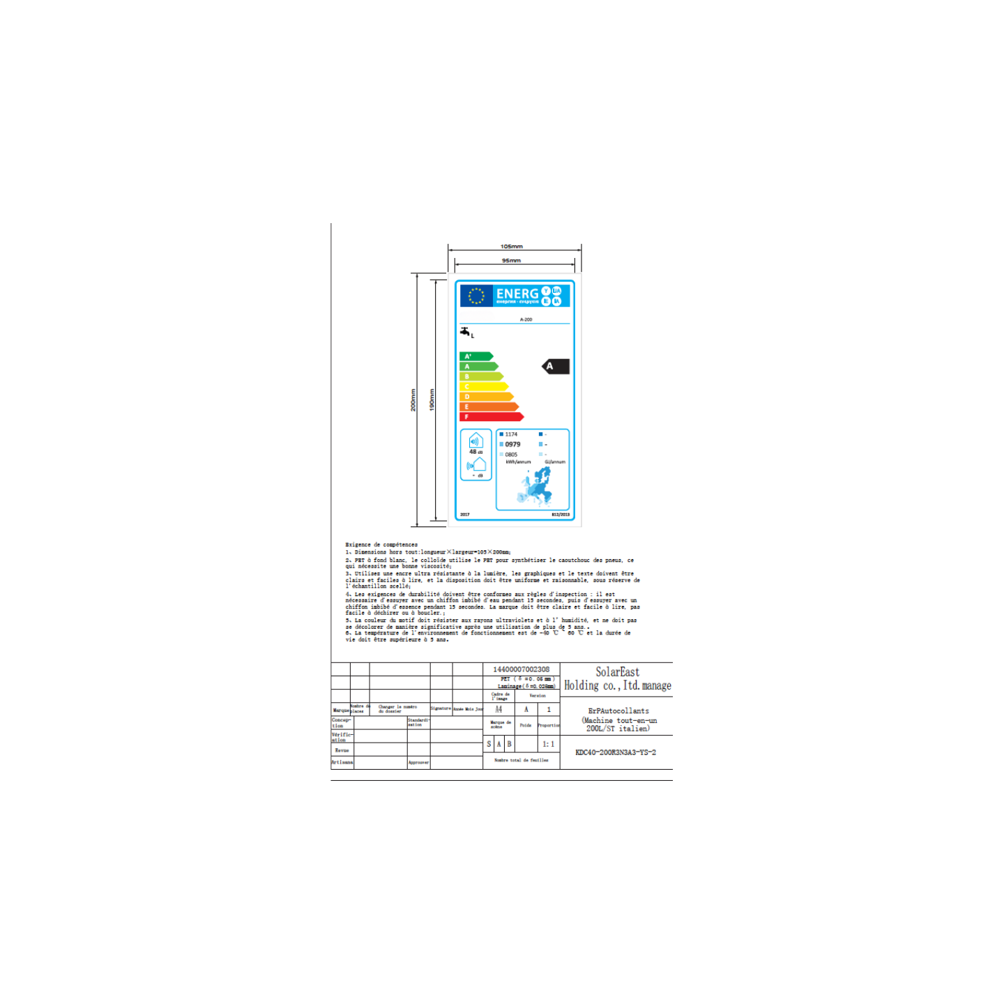 Chauffe-eau thermodynamique 200L – Compact et connecté