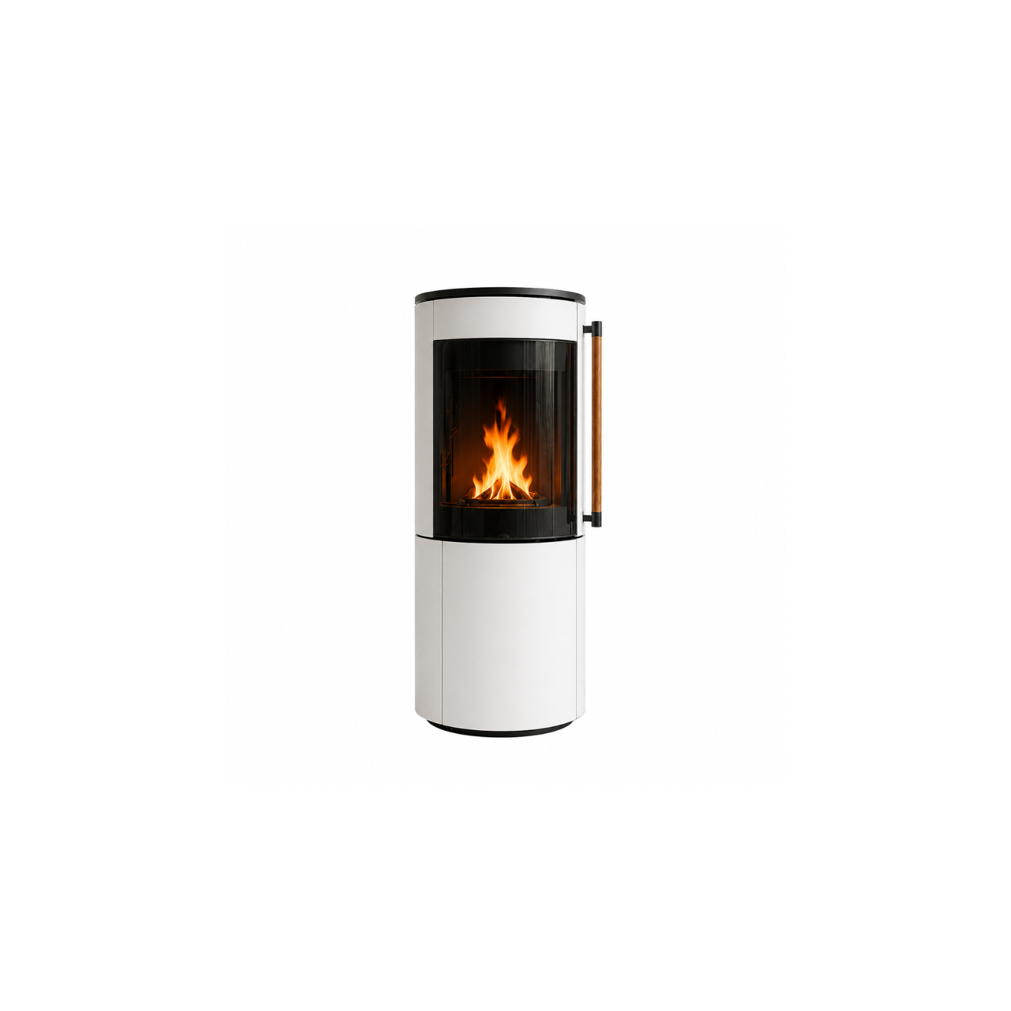Poêle à bois Aubis Noir & Blanc - 7,6 kW | Sunny Habitat