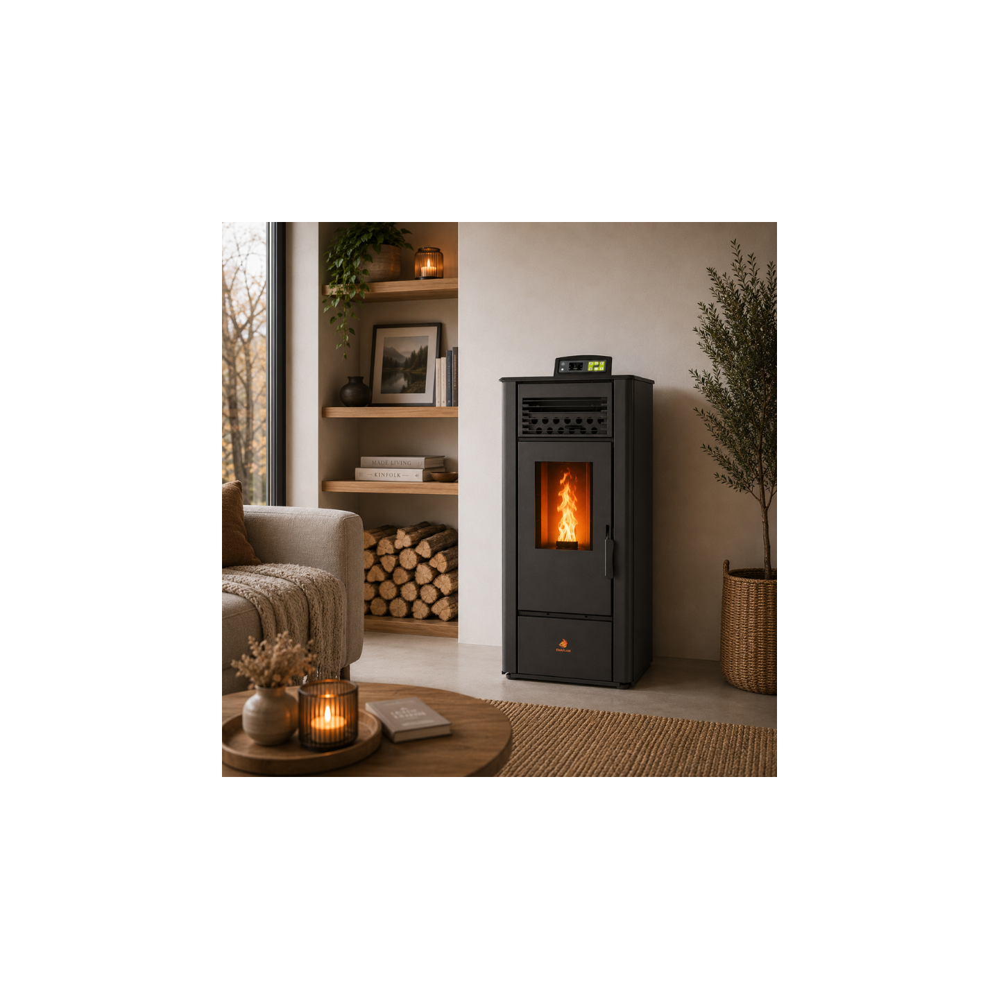 Poêle à granulés étanche EMMA 6 kW avec télécommande