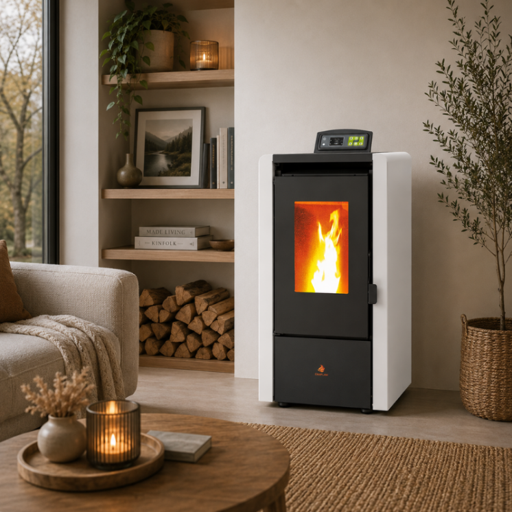 Poêle à granulés étanche EMMA 6 kW avec télécommande