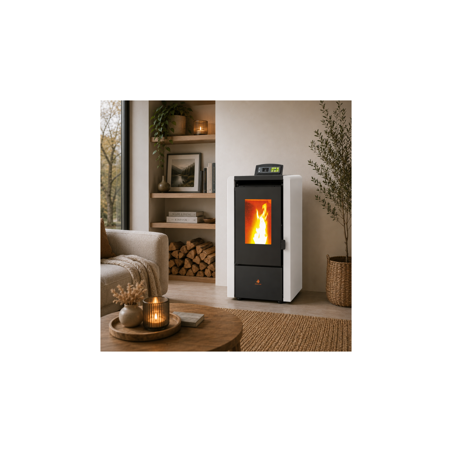 Poêle à granulés étanche EMMA 6 kW avec télécommande