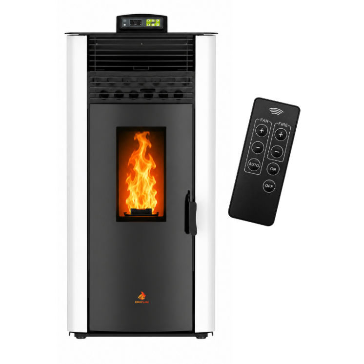 Poêle à granulés étanche EMMA 10 kW avec télécommande