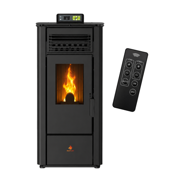 Poêle à granulés étanche EMMA 10 kW avec télécommande