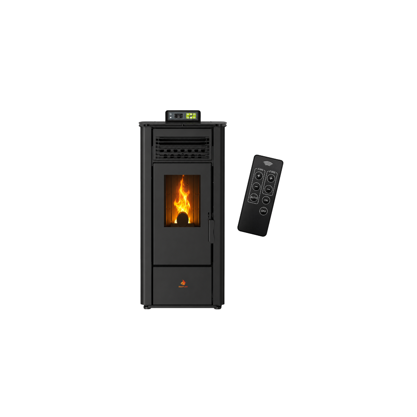 Poêle à granulés étanche EMMA 10 kW avec télécommande