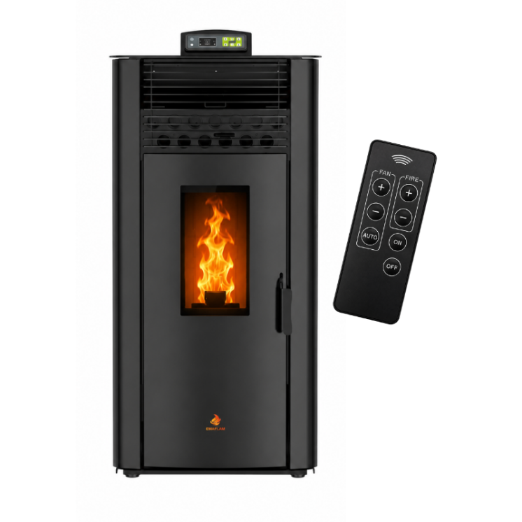 Poêle à granulés étanche EMMA 15 kW avec télécommande