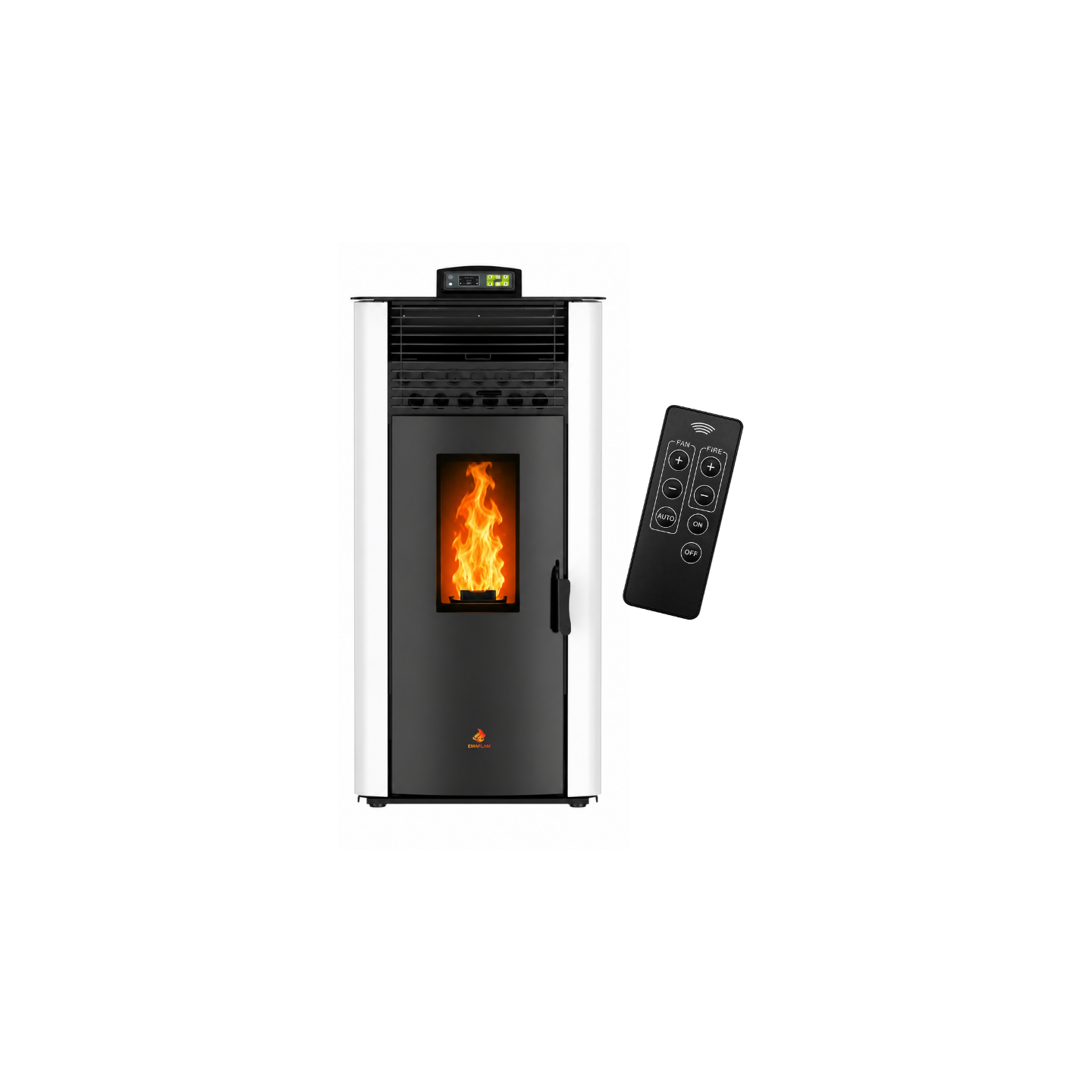 Poêle à granulés étanche EMMA 15 kW avec télécommande