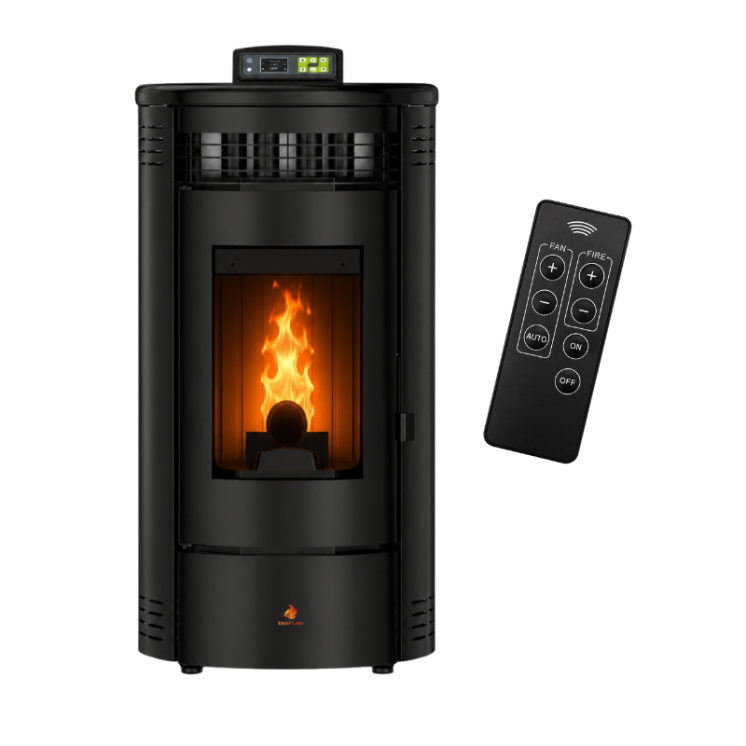 Poêle à granulés étanche FLORA 9 kW avec télécommande