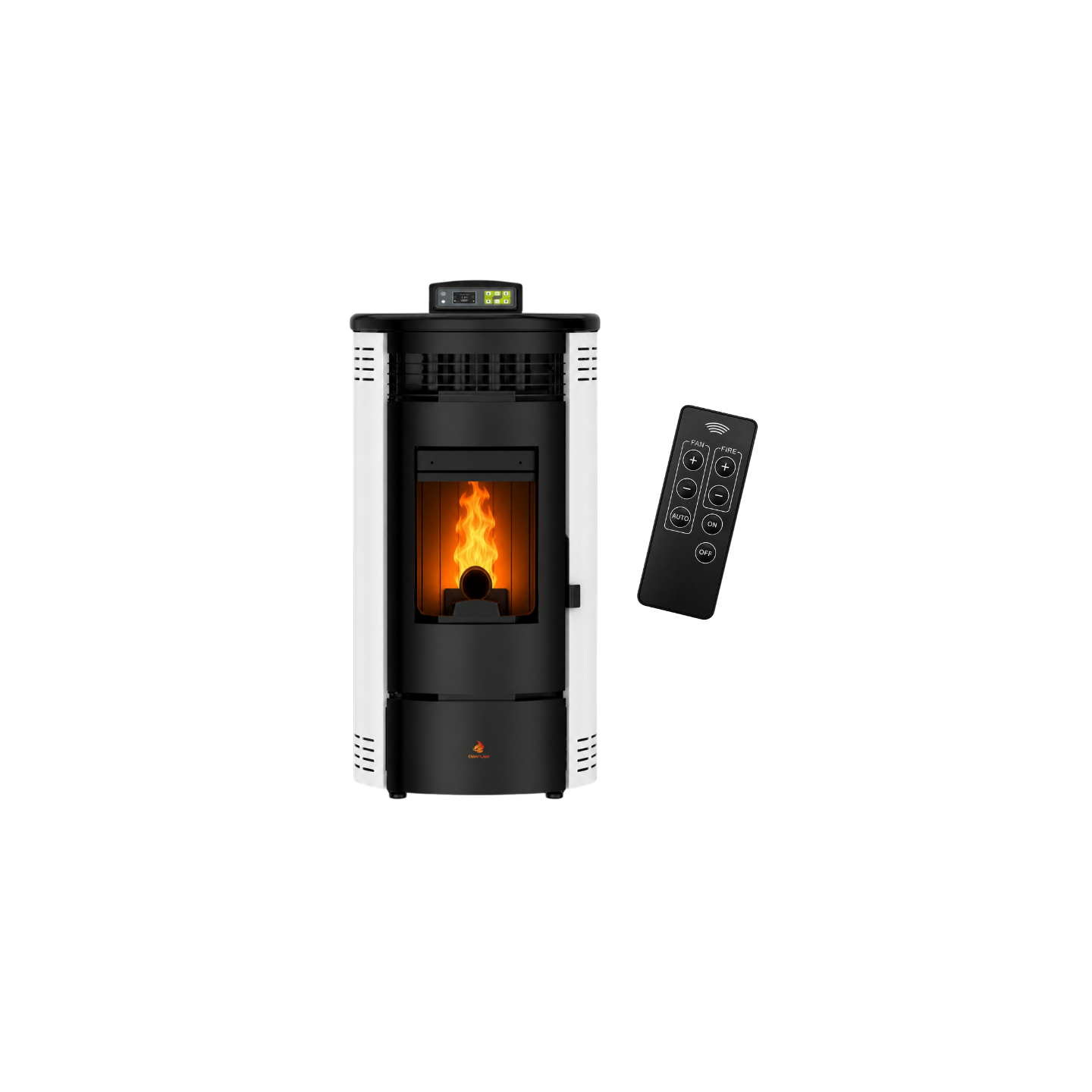 Poêle à granulés étanche FLORA 9 kW avec télécommande