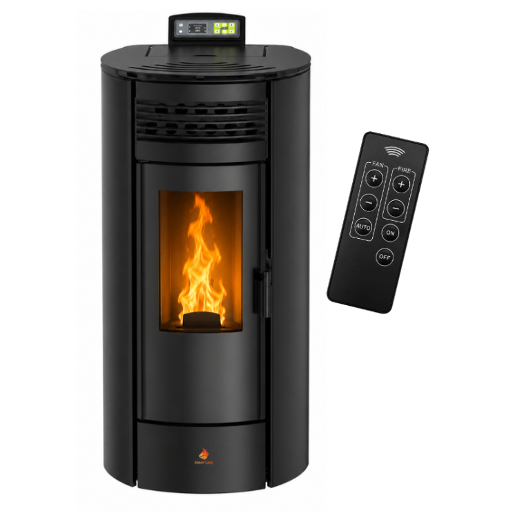 Poêle à granulés étanche FLORA 14 kW Télécommande | EMAFLAM