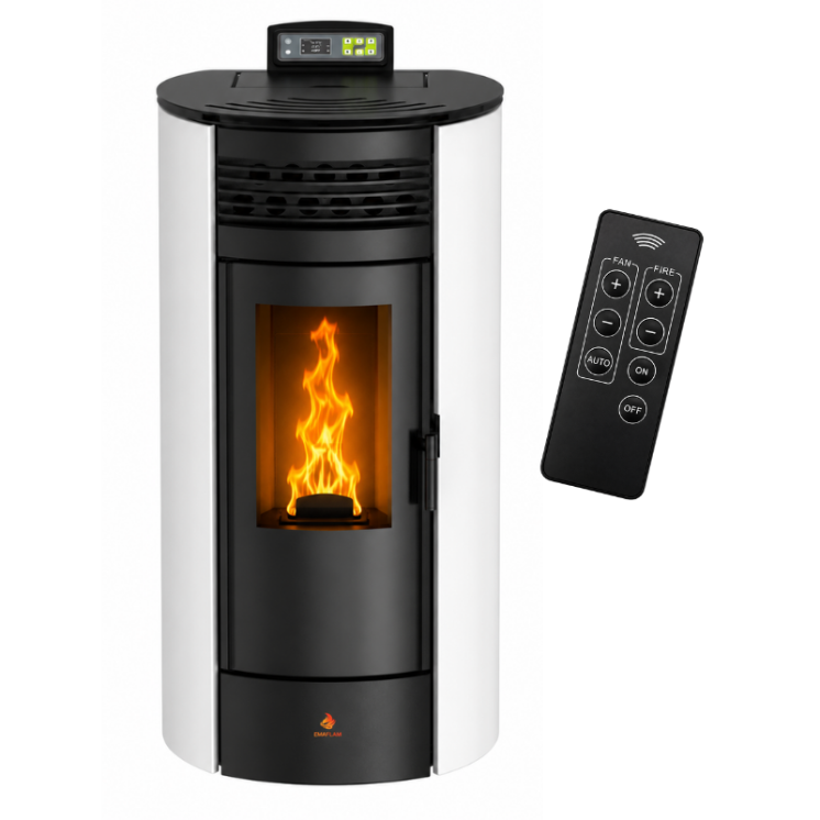 Poêle à granulés étanche FLORA 14 kW Télécommande | EMAFLAM