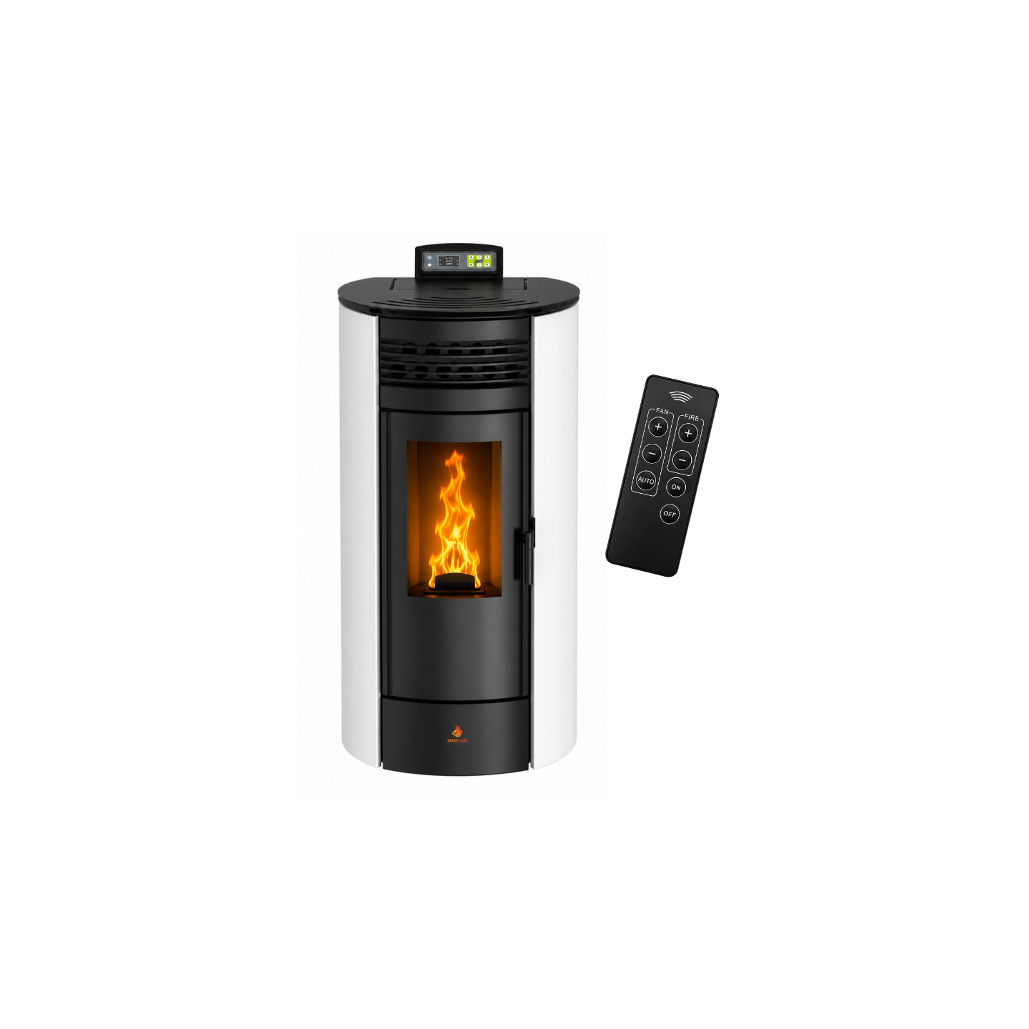 Poêle à granulés étanche FLORA 14 kW Télécommande | EMAFLAM