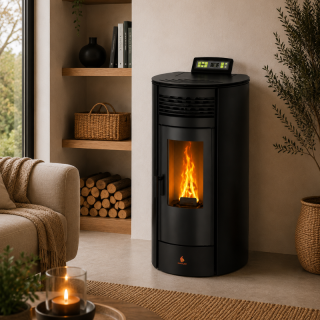 Poêle à granulés étanche FLORA 14 kW Télécommande | EMAFLAM