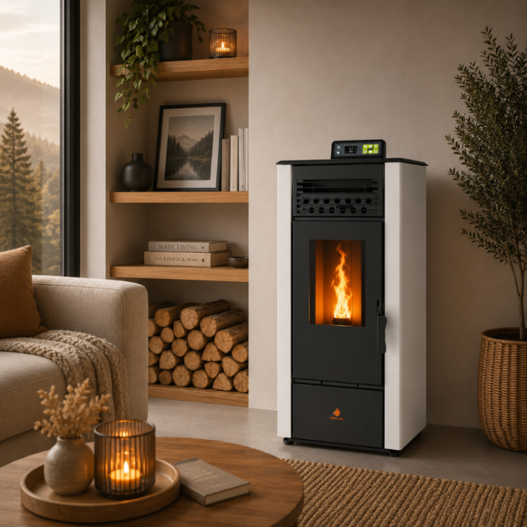 Poêle à granulés FLORA 14 kW Télécommande | EMAFLAM