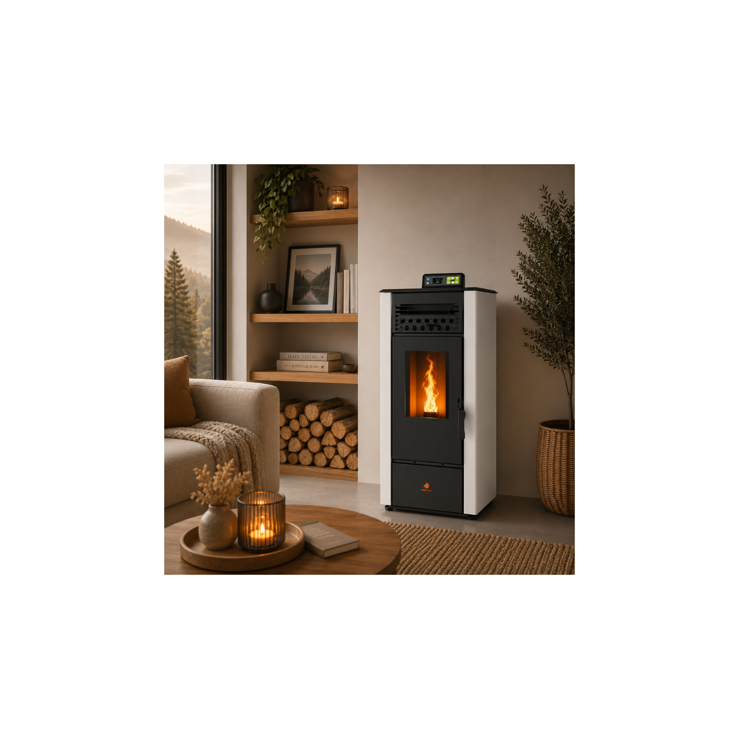 Poêle à granulés FLORA 14 kW Télécommande | EMAFLAM