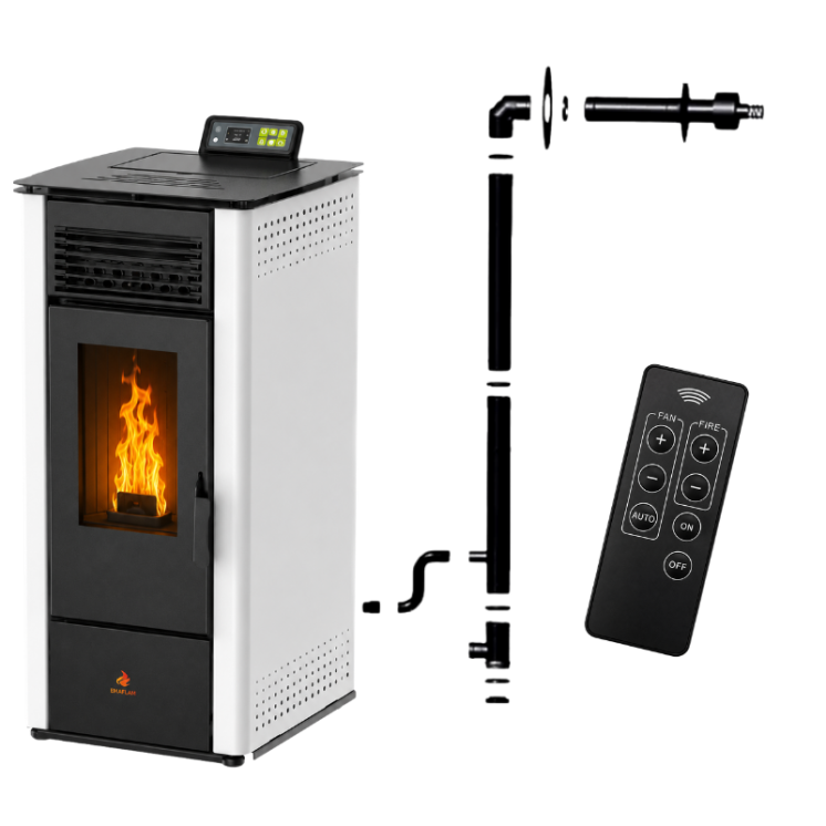 Pack poêle à granulés étanche EMMA 10 kW avec kit ventouse