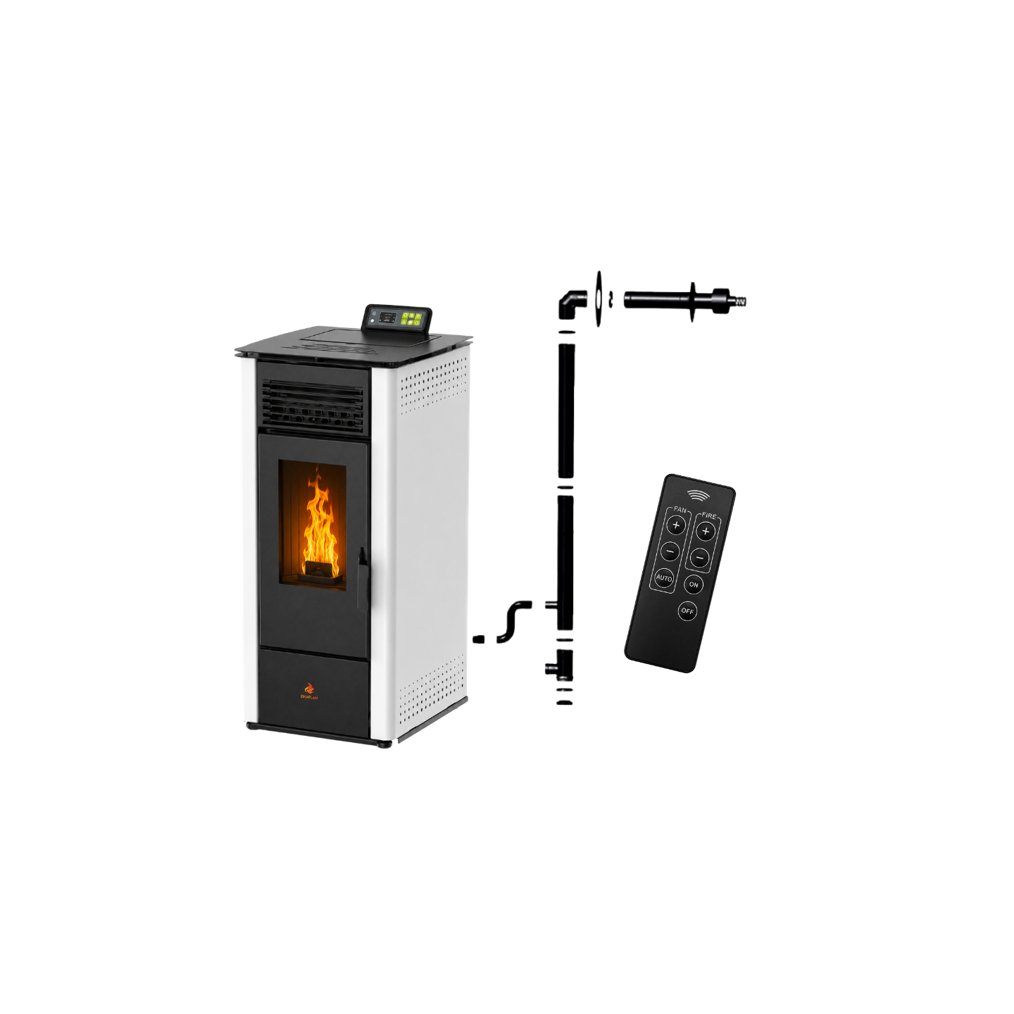 Pack poêle à granulés étanche EMMA 10 kW avec kit ventouse