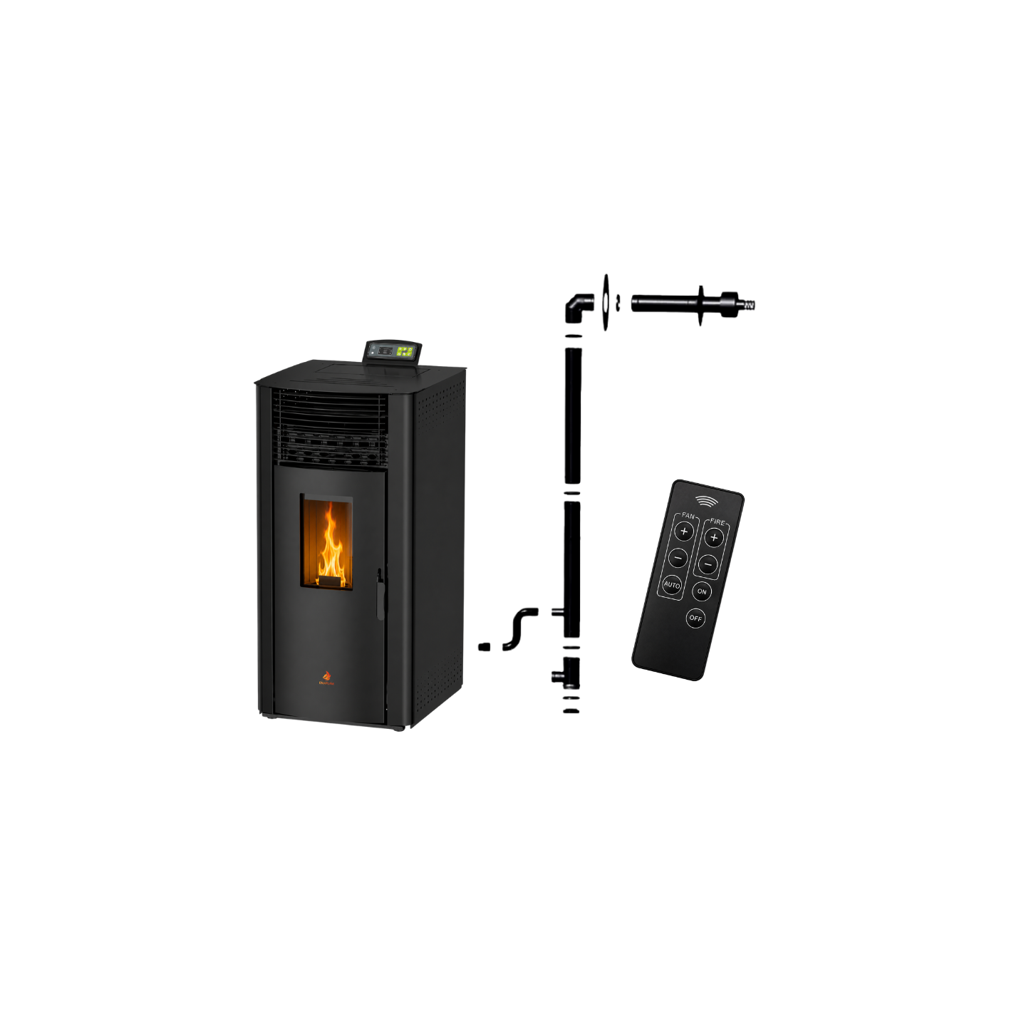 Pack poêle à granulés étanche EMMA 15 kW avec kit ventouse