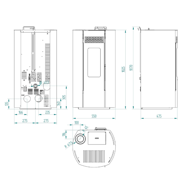 copy of Poêle à granules étanche - LVZ LEANDRO 9 UP
