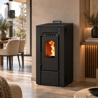 Pack Poêle à granulés étanche GIOIA 9 kW + Kit Conduit Ventouse