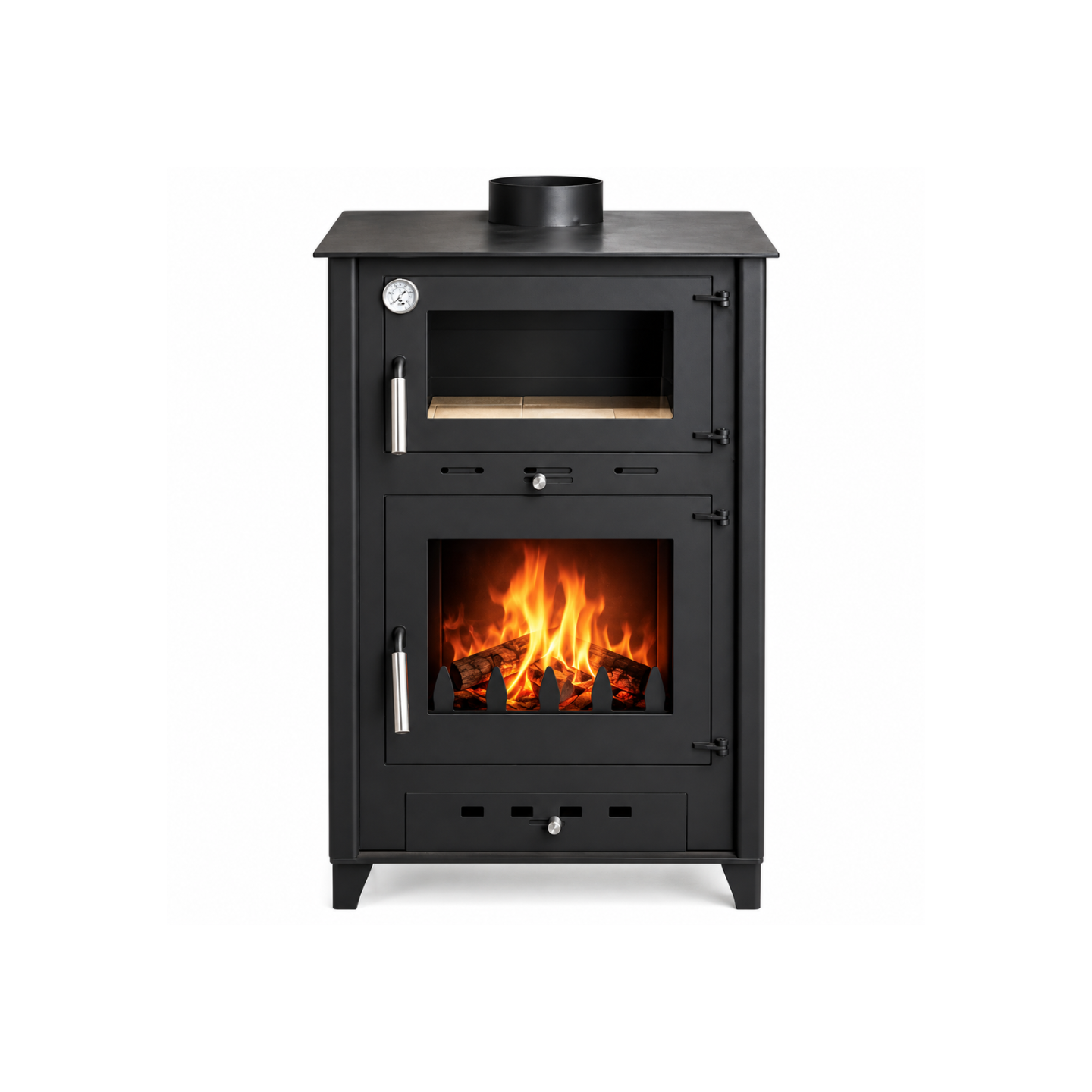 Poêle à bois ROSA 10 avec four | Chauffage performant et cuisson