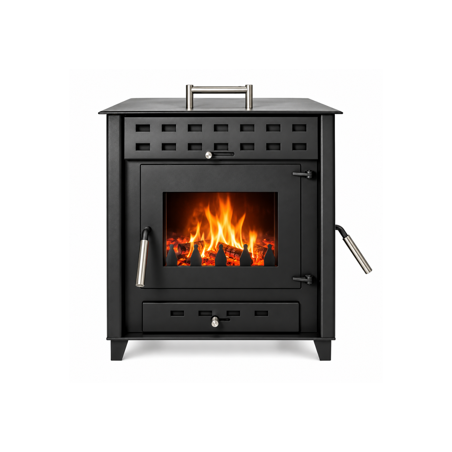 Poêle à bois avec four Hugo 9 kW - EMAFLAM