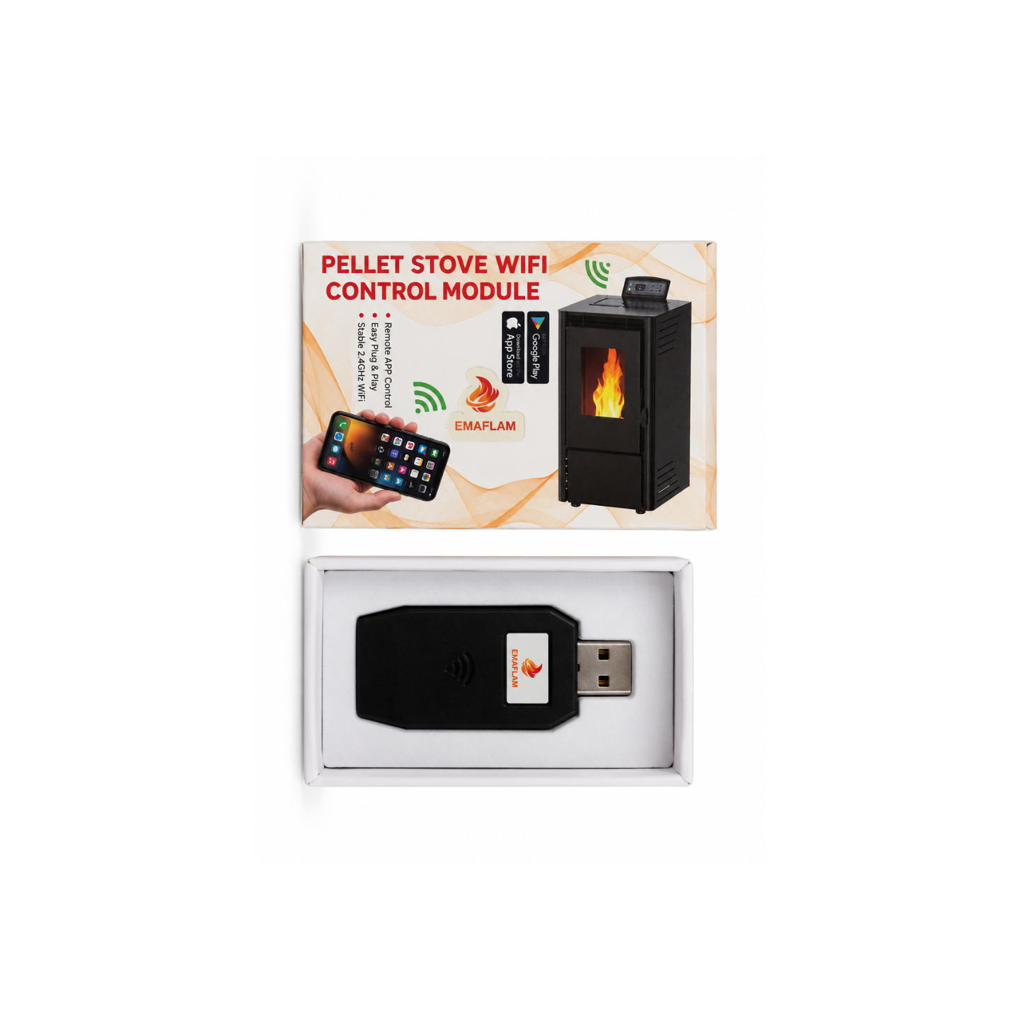 Module Wi-Fi pour Poêle à Granulés EMAFLAM - Accessoire