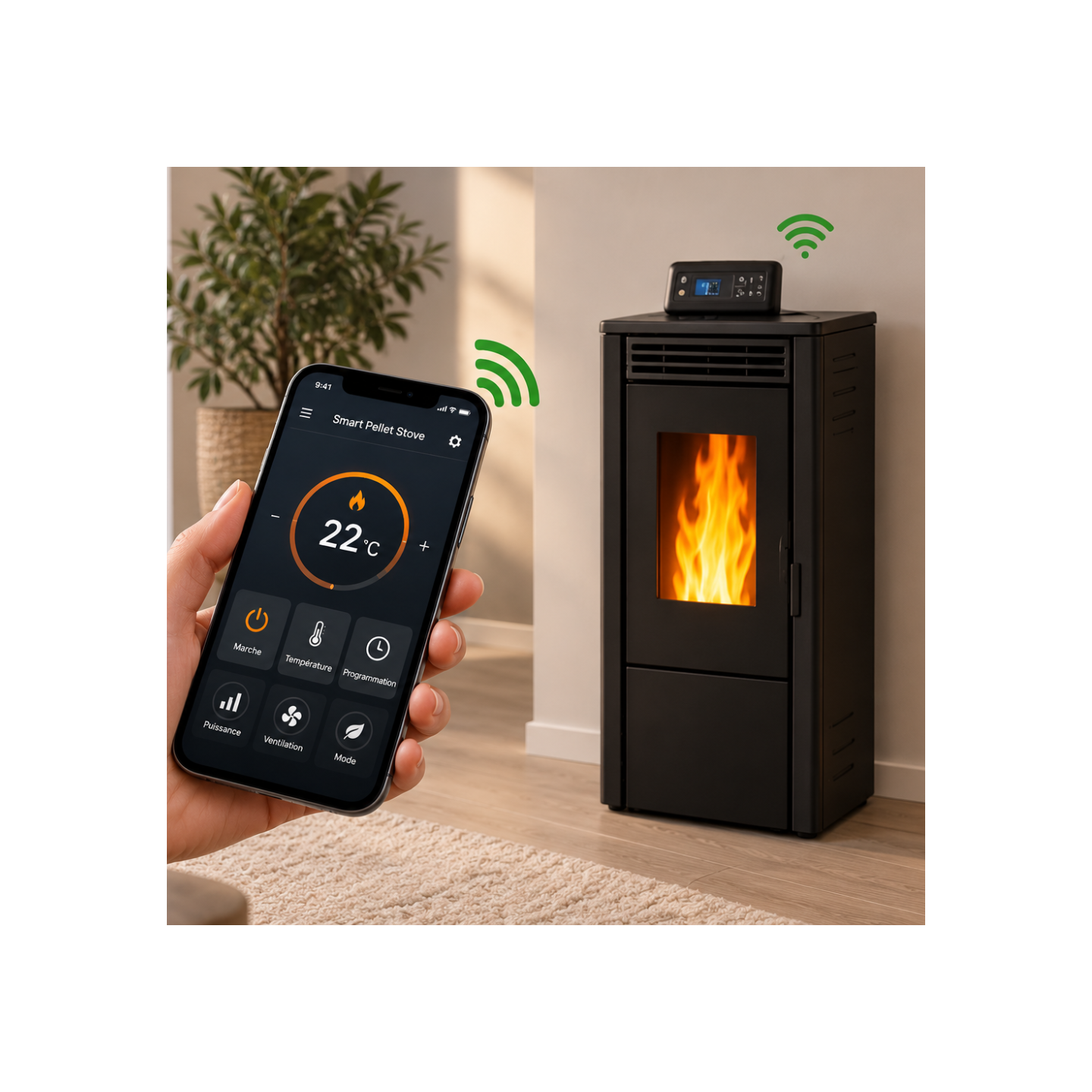 Module Wi-Fi pour Poêle à Granulés EMAFLAM - Accessoire