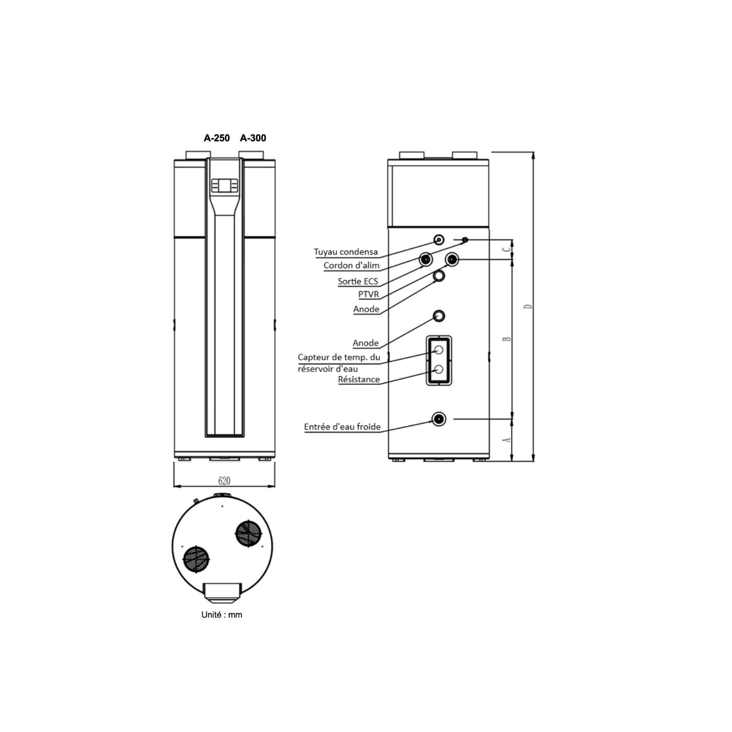 Chauffe-eau thermodynamique 300L R290 Wi-Fi | SUNNY