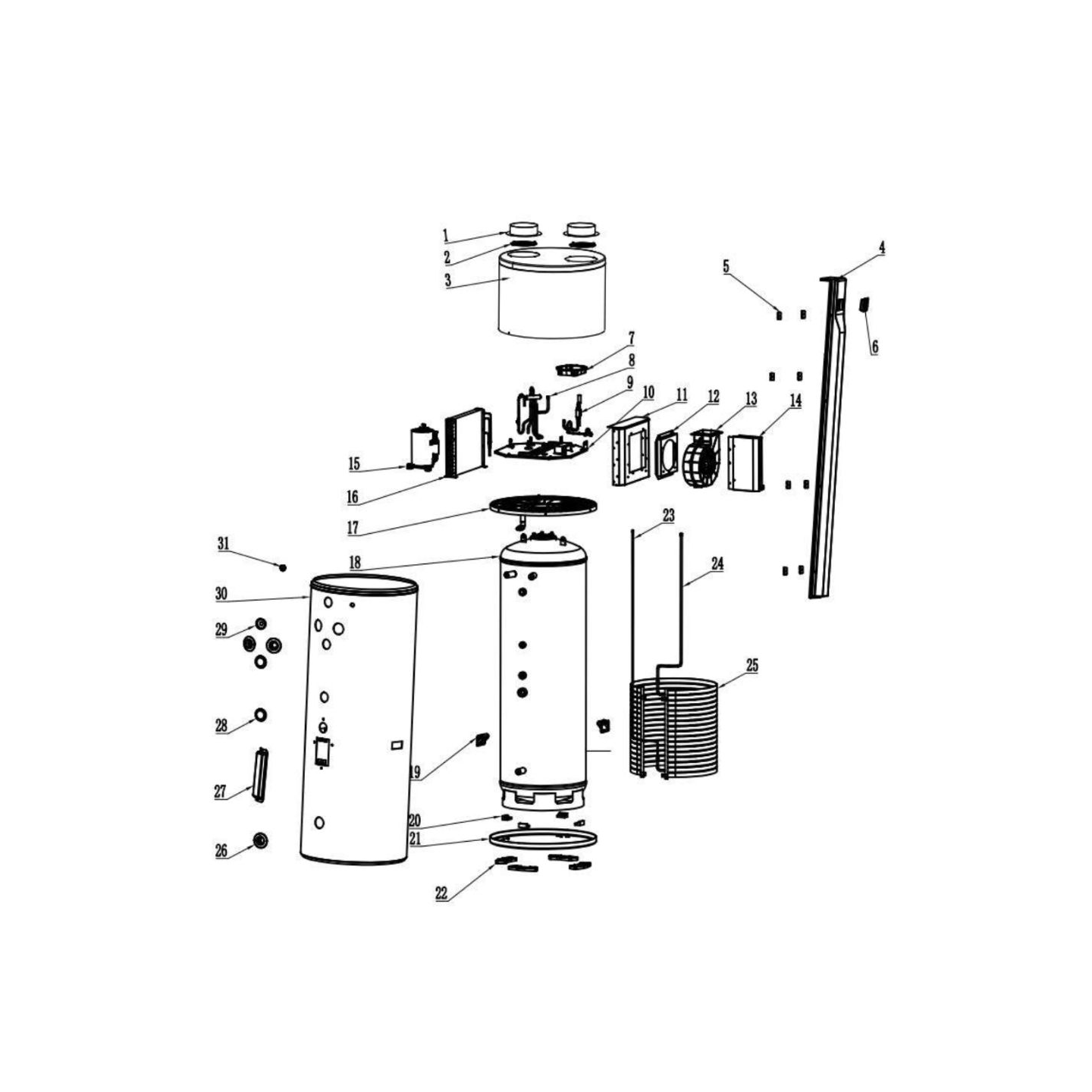 Chauffe-eau thermodynamique 300L R290 Wi-Fi | SUNNY